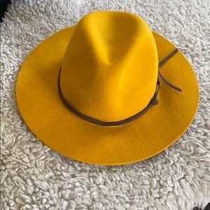 New mustard fedora hat